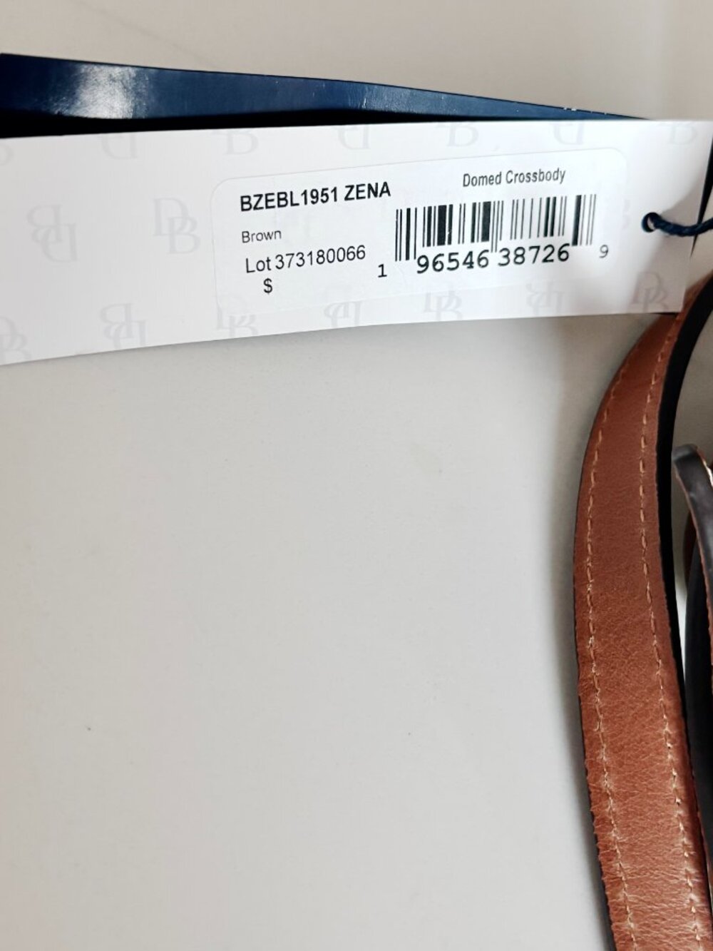 New Dooney & Bourke Zena Zebra Italian Leather Domed Crossbody Satchel Bag - Picture 11 of 12